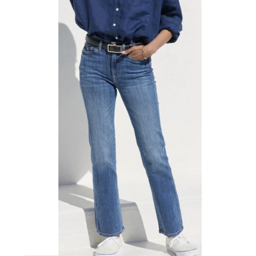 $225 AYR Blue The Pop Straight Leg Jean In Laid Back Size 27